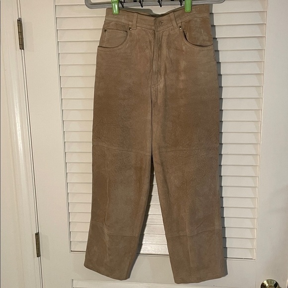 Lauren Ralph Lauren Pants - Lauren Ralph Lauren Tan Soft Suede High Waisted Vintage Pants